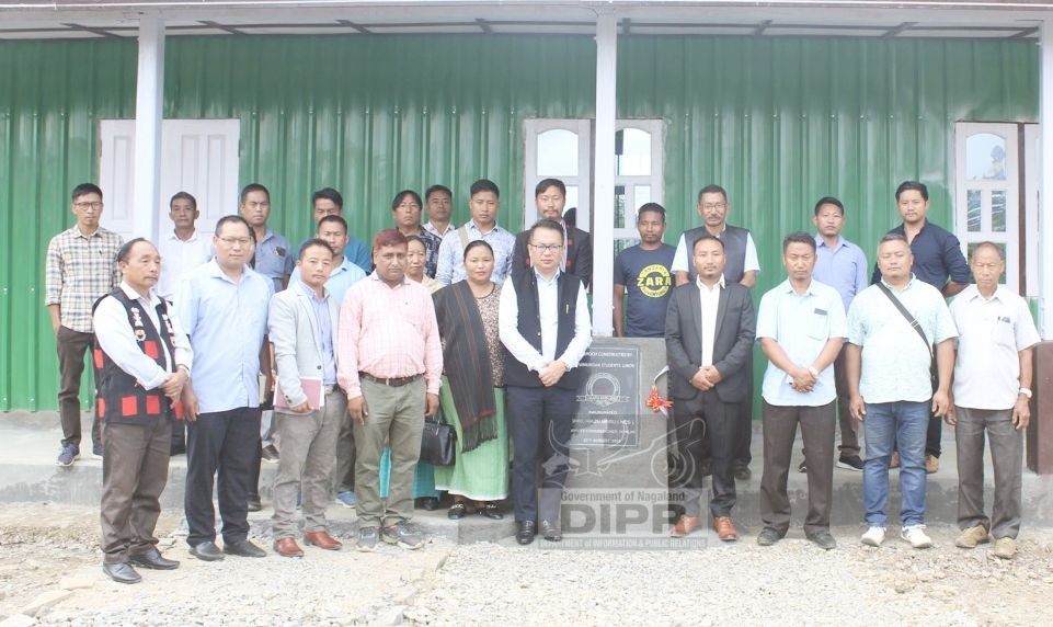 Diginitaries during the inauguration of class rooms at GHSS Noklak.